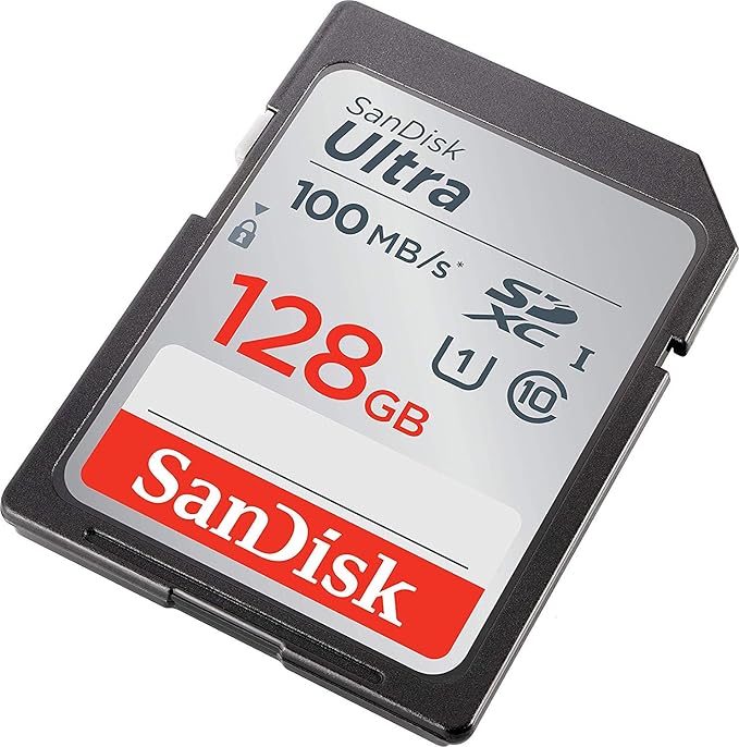 SanDisk 128GB Ultra - 10 Pack UHS-I Class 10 SD Flash Memory Card Retail (SDSDUNR-128G-GN6IN) - Bundle with (1) Everything But Stromboli Combo Card Reader
