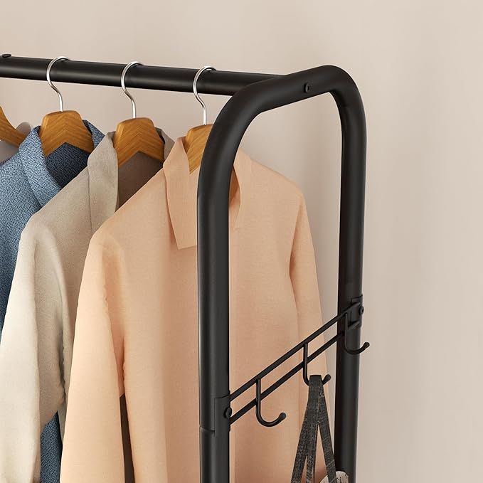 SINGAYE Clothing Racks For Hanging Clothes Rack Portable Closet Garment Coat Rack With Shelves Heavy Duty Hanger Stand Wardrobe Free Standing Closet