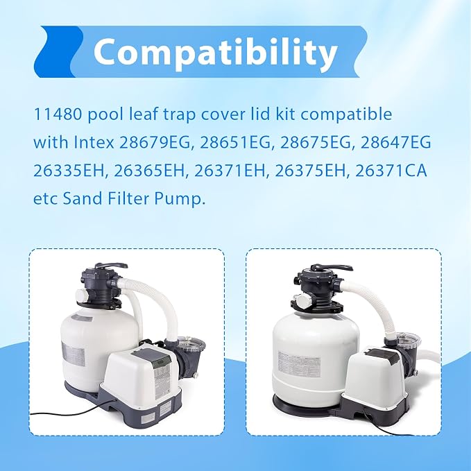 Sand Filter Pump Replacement Parts, 11480 Pool Leaf Trap Cover Lid