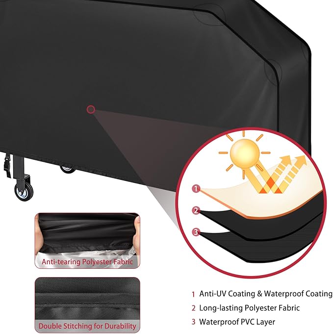 iCOVER 36 inch Griddle Cover for Blackstone, Waterproof Lightweight Polyester Barbecue Protection Flat Top Gas Grill Covers for 36" Griddles Cooking Station for Camp Chef