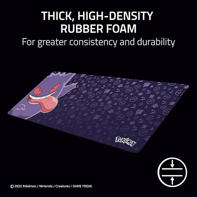 Razer Gigantus V2 XXL Gaming Mouse Pad: Textured Micro-Weave Cloth Surface - Thick, High-Density Rubber Foam - Anti-Slip Base - Pokemon Gengar Edition