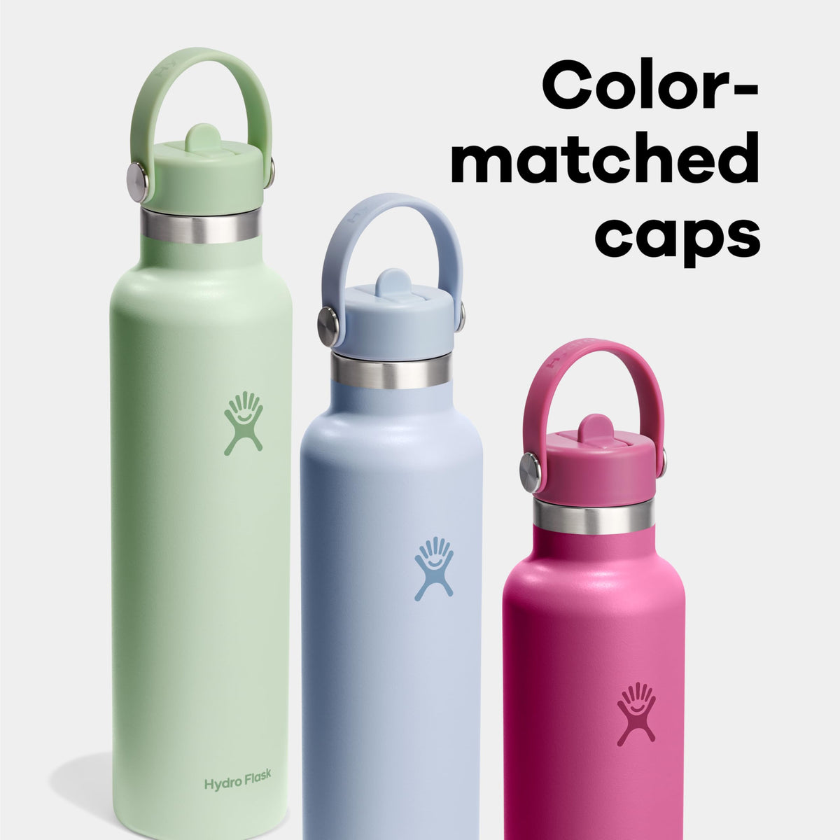 Hydro Flask Water Bottle - Insulated Stainless Steel - Straw Lid, Non Spill, Leakproof in 24 Oz Oat Tan