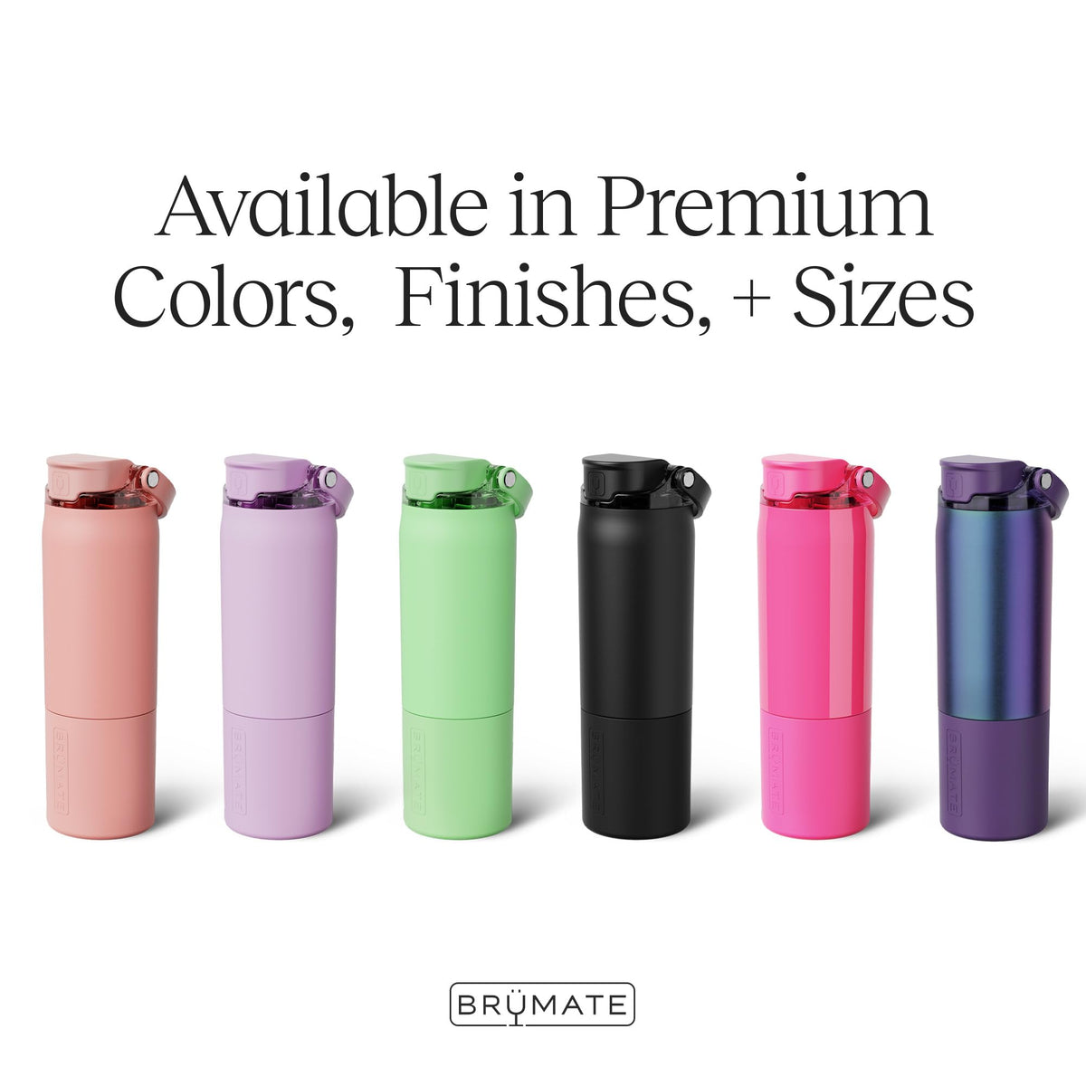 BrüMate Rise 25oz Water Bottle With 100% Leakproof Covered Silicone Straw | Insulated Stainless Steel Water Bottle | Cup-Holder Friendly | Fast Flow | Soft Sip Silicone Spout | BPA-Free (Kiwi)