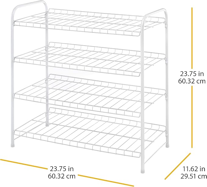 Whitmor Inc. 6023-4139-CB 4 Tier, White, Closet Shelf