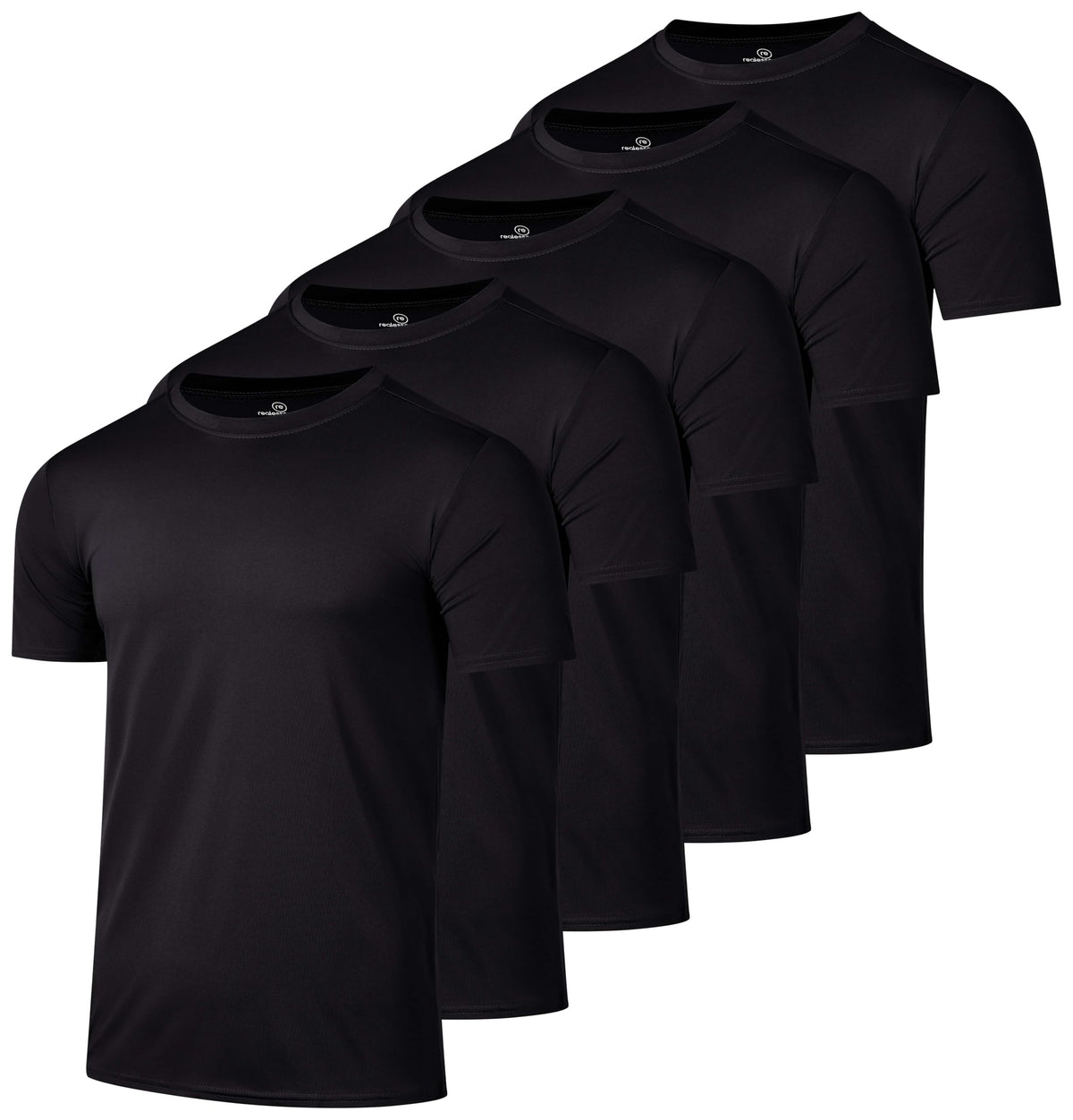 Real Essentials - Pack of 5 Men’s Active Quick Dry Fit Crew Neck T-Shirts Athletic Gym Workout Short Sleeve Tee Tops Camisas para Hombres Summer - 3X-Large - Set 8