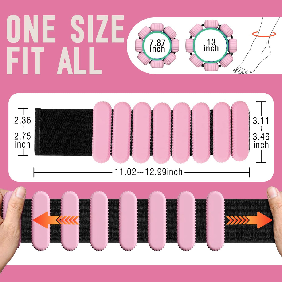 AMORIX Ankle Weights for Women Men, 3 Pairs Wrist Weights Set for Walking Running, 0.5LB/1LB/2LB Each Side Silicone Workout Weights for Gym Fitness,Jogging,Yoga,Strength Training,Physical Therapy
