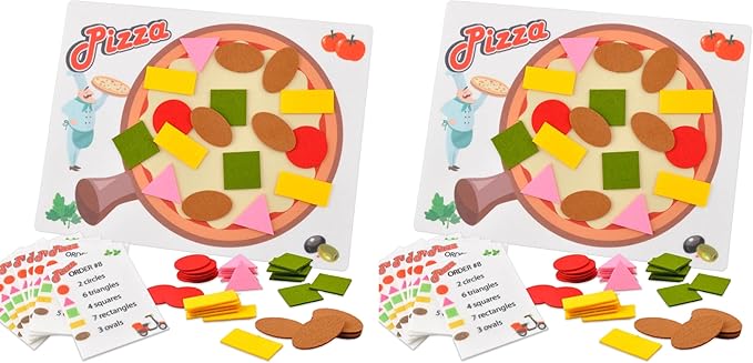 CHEFAN Pizza Counting Toddler Toys, Toddler Number Learning Toys, Preschool Math Games, Manipulatives for Preschool (Pack of 2)