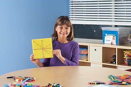 hand2mind XY Coordinate Pegboard (Moveable X-Y Axis), Geoboards with Rubber Bands, Geometry Board, Middle School Math Manipulatives, Rubber Band Peg Board, Geometric Shapes for Classroom