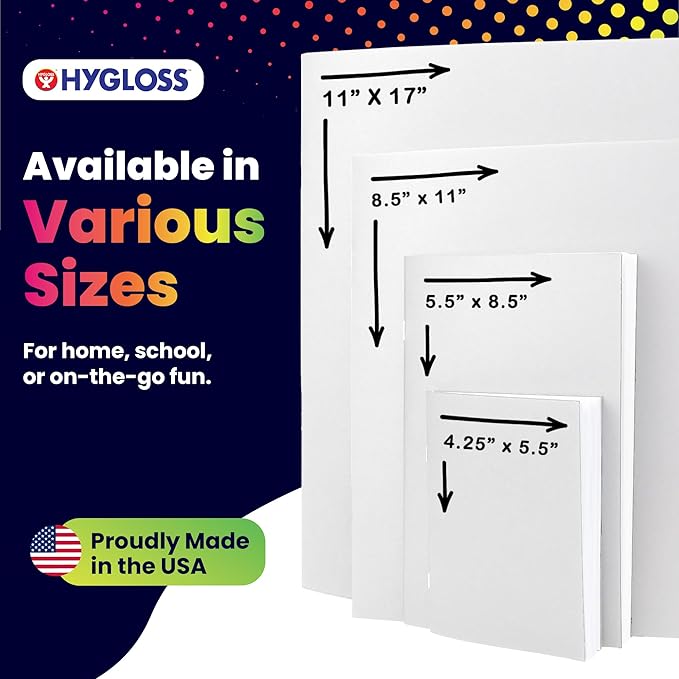Hygloss Blank Books - Bulk 20 Pack – 4.25" x 5.5" A6 White Paperback Blank Books for Kids to Write Stories, Doodle, Arts & Crafts – Plain Drawing Sketchbook, Unlined Journal, Notebook Without Lines