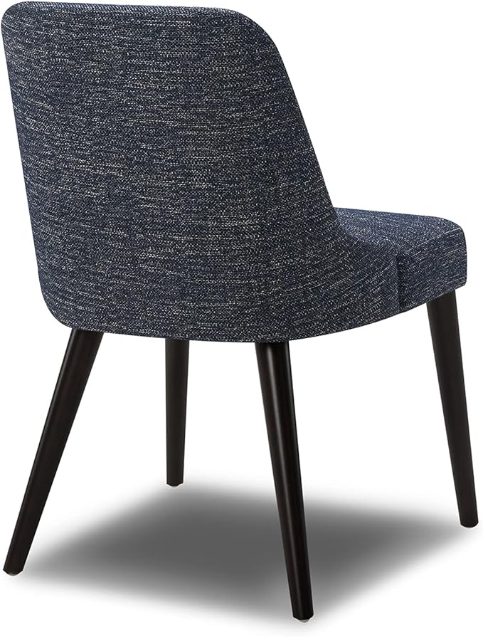 CHITA Mid-Century Modern Dining Chair, Upholstered Fabric Accent Chair, Set of 2,Dark Blue in Fabric