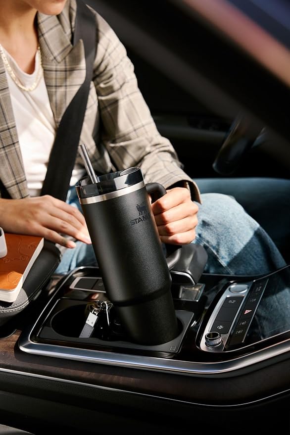 STANLEY Quencher H2.0 Tumbler with Handle and Straw 40 oz | Flowstate 3-Position Lid | Cup Holder Compatible for Travel | Insulated Stainless Steel Cup | BPA-Free | Blue Sky