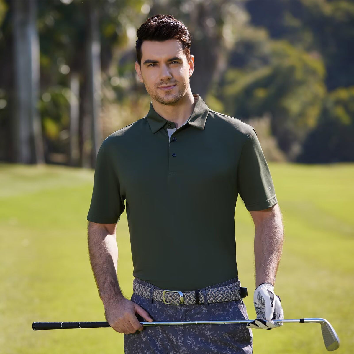 M MAELREG Mens Pique Polo Shirts Short Sleeve Performance Moisture Wicking Quick Dry Casual Golf Shirts for Men