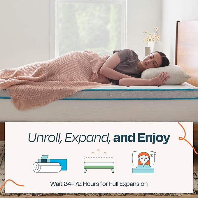 Linenspa 12 Inch Memory Foam and Spring Hybrid Mattress - Medium Plush Feel - Bed in a Box - Pressure Relief and Adaptive Support - Breathable - Cooling - Primary Bedroom - Queen Size