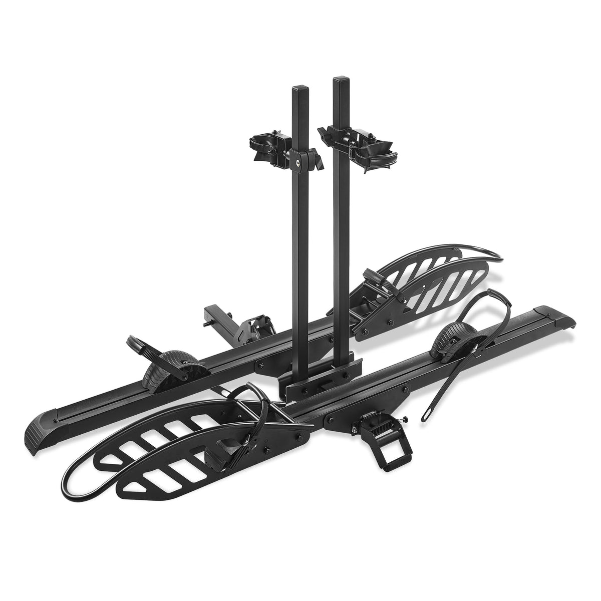 Young Hitch Mounted 2-Bike Rack with Two Posts for Standard, Mountain, Fat Tire Bikes, fit Car, SUV, Van, RV, Trailer, 200 lbs. Capacity