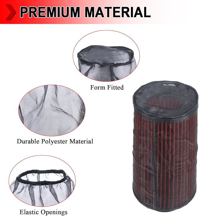 Universal 9 Inch Air Filter Cover, Air Intake Filter Sock Cover, Motorcycle