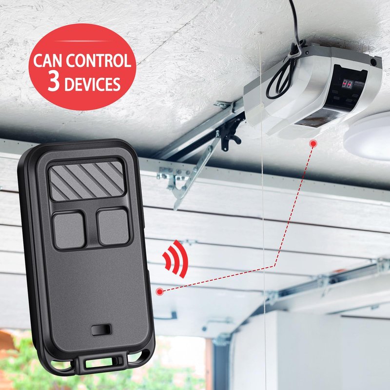 Kingdder 6 Pcs Universal 890MAX Garage Door Opener Remote Compatible with Chamberlain LiftMaster 3 Button Garage Door Opener Remote with Key Chain for 5 Colors Learning Buttons