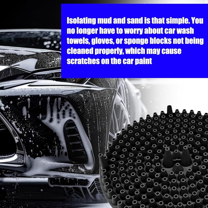 2PCS Car Wash Bucket Grit Trap Insert, 10.2" Vehicle Detailing Washing Filters