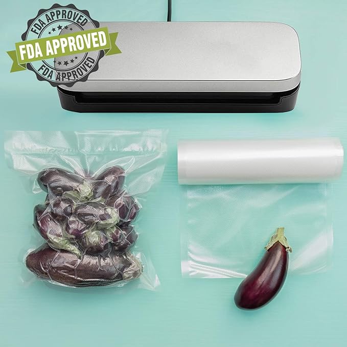 POTANE 6 Pack 11"x20'(3Rolls) and 8"x20' (3Rolls)Thickened Vacuum Sealer Bags , Smell-Proof, Puncture Prevention, Heavy duty for POTANE, Food Saver, Great for Vacuum storage,Meal Prep or Sous Vide