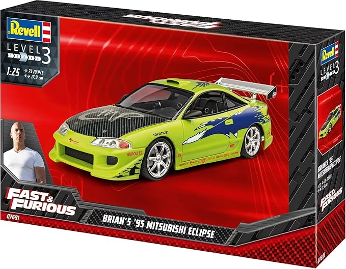 Revell 07691 Brian's 1995 Mitsubishi Eclipse (Fast & Furious) 1:25 Scale Model Kit