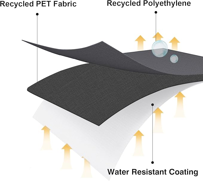 acoveritt RPET Fabric Cover for Blackstone 22" and 28" Single Shelf Griddle Cover, Black；