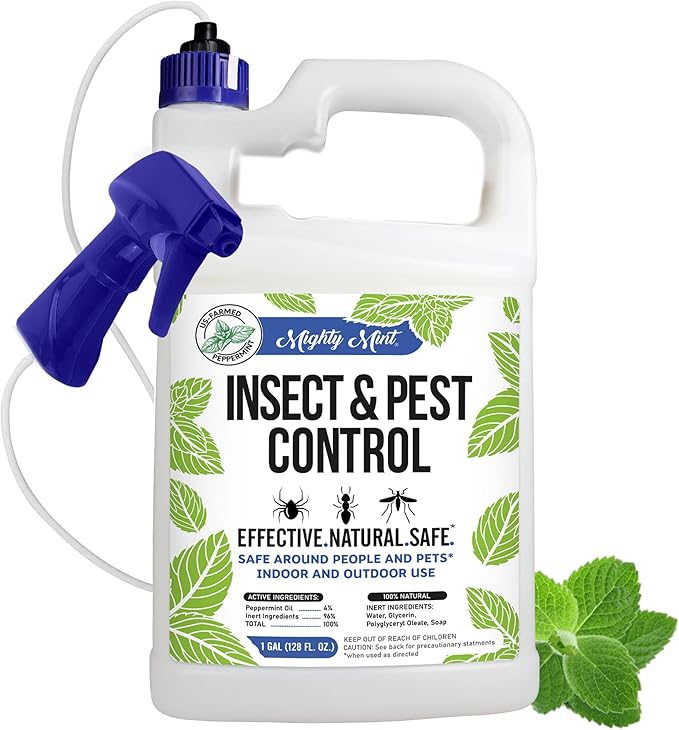 Mighty Mint Gallon (128 oz) Insect and Pest Repellent Peppermint Oil - Natural Spray for Spiders, Ants, and More