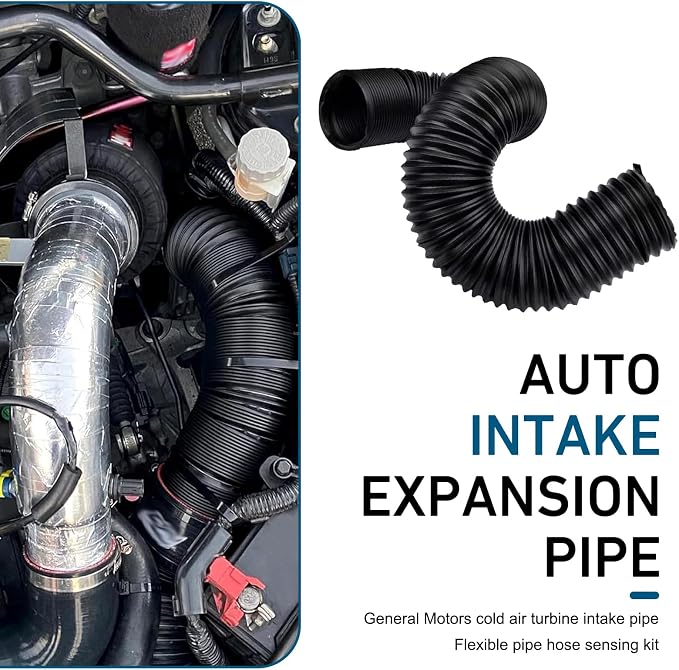 Car Air Intake Pipe, 2.9" Leak-proof Bendable Feed Expansion Hose