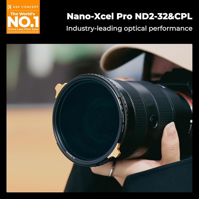 K&F CONCEPT 67mm Variable ND2-32 ND Lens Filter & Circular Polarizing Filter
