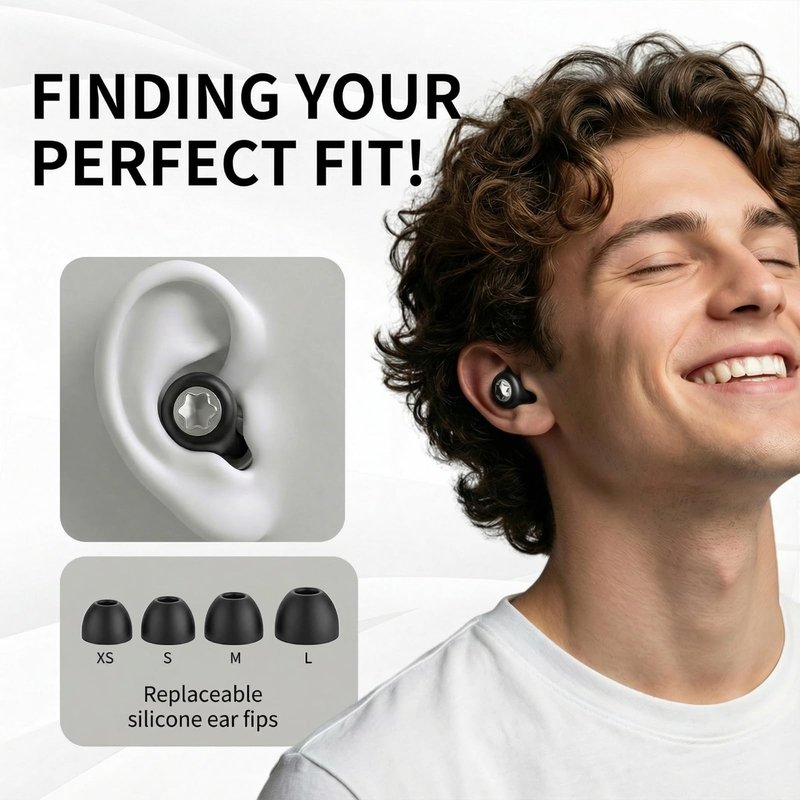 Ear Plugs for Sleeping 45DB Noise Cancelling: Ultra-Comfy Reusable Noise-Reducing Earplugs for Sleeping & Travel & Work Hearing Protection Earbuds with 8 Tips(XS,S, M, L Size)