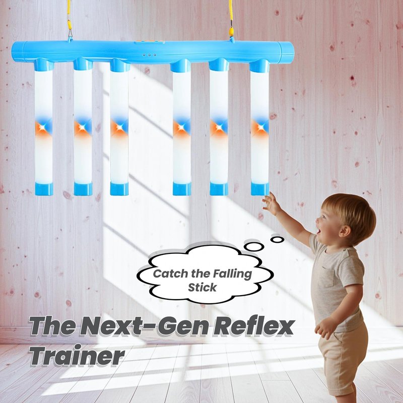 STHF Reflex Game, 3-Speed Adjustable Hand Eye Coordination Training Toy, Reaction Speed Challenge with English Voice Prompts for Family Brain Training, Safe EVA Foam Grip Skill Builder.
