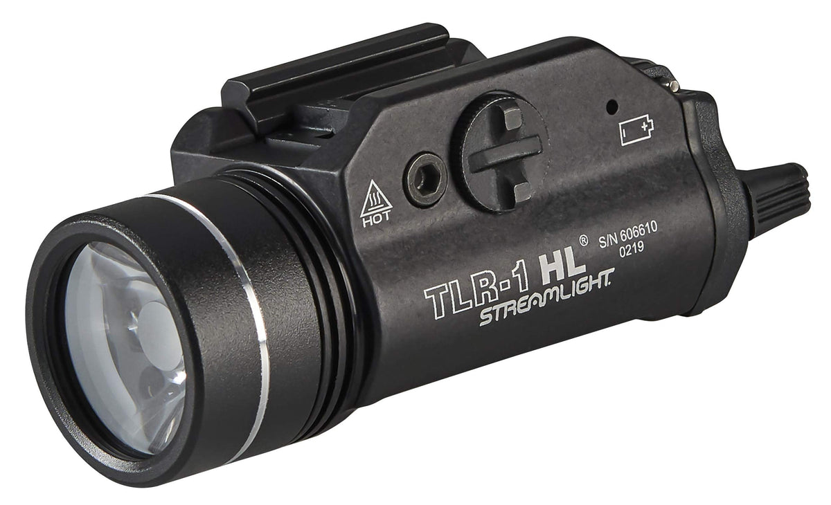 Streamlight 69262 TLR-1 HL 1000-Lumen 20000 Candela Rail-Mounted Tactical Weapon Light with Long Gun Kit Includes Safe Off Remote and Standard Switches, Remote Pressure Switch, Mounting Clips, Black