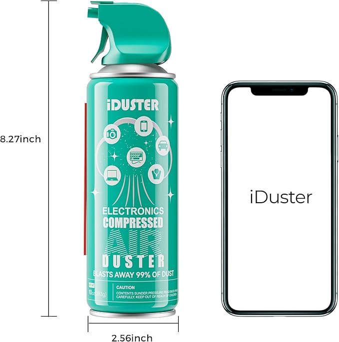 iDuster Disposable Compressed Air Duster, Computer Keyboard Cleaner,3 Packs