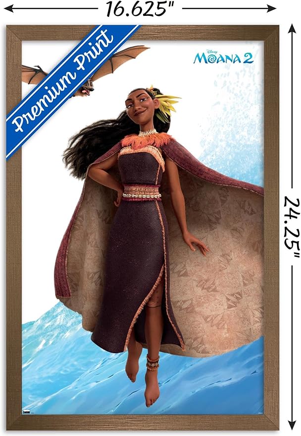 Trends International Disney Moana 2 - Matangi Wall Poster, 22.4L x 14.7W, Bronze Framed Version