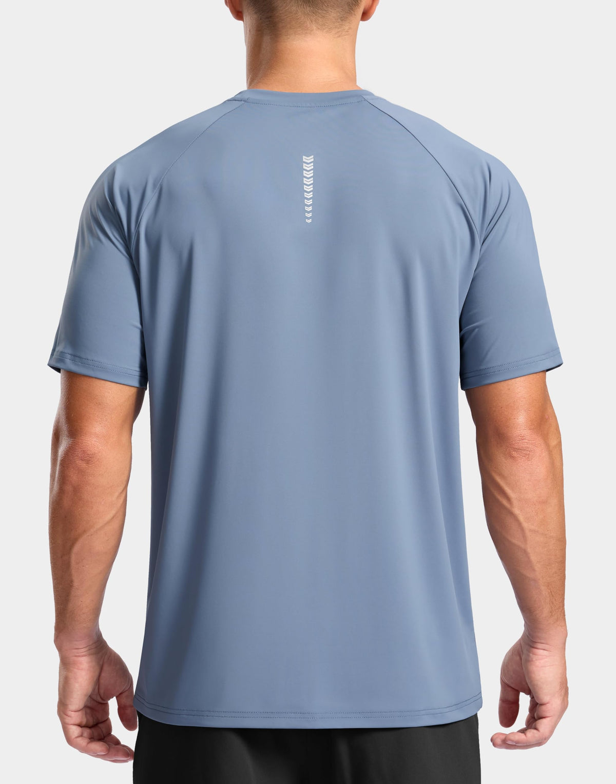 G Gradual Men's Athletic Workout T-Shirts Moisture Wicking Cooling Running Shirts Short Sleeve Performance Tee for Gym Tennis(Slate Blue,L)