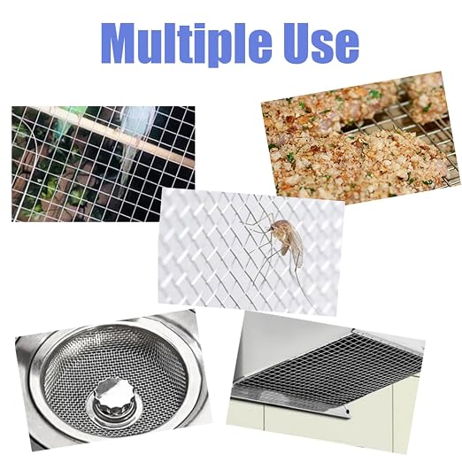 Stainless Steel Mesh Screen 12 Mesh No Rust Sturdy Metal Wire Mesh Easy to Work