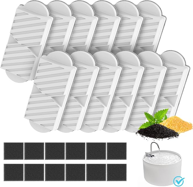 Cat Water Fountain Filters for 74oz/2.2L Ceramic Cat Water Fountain,