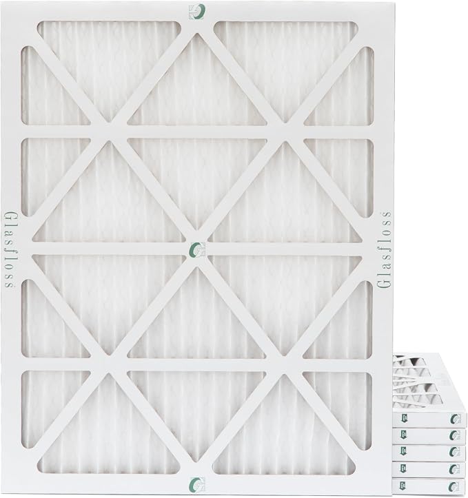 Glasfloss 16x20x1 MERV 10 Pleated Air Filters. Box of 6. Actual Size: 15-1/2 x