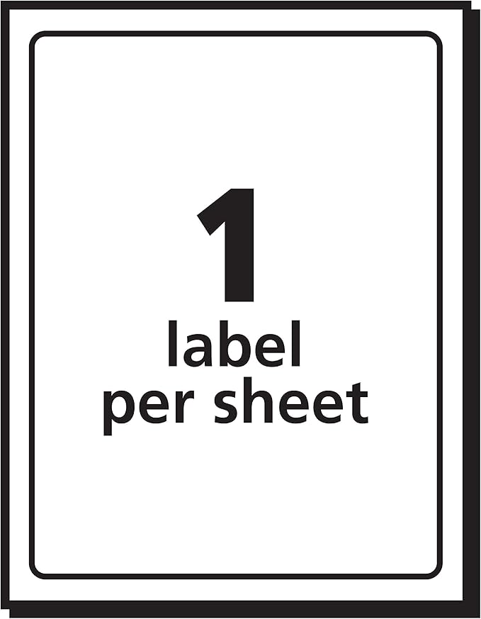 Avery Printable Shipping Labels, 4" x 6", White, 20 Blank Address Labels (05292) (Pack of 2)