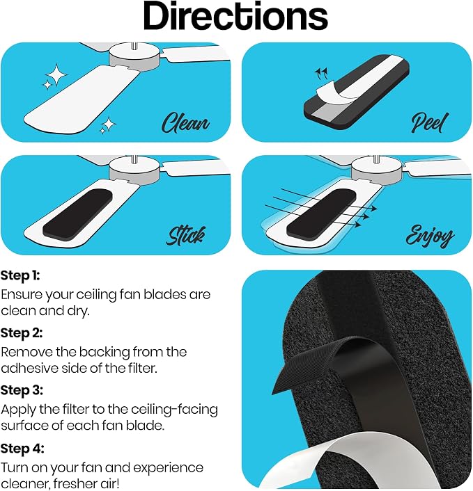 Ceiling Fan Filters for Blades