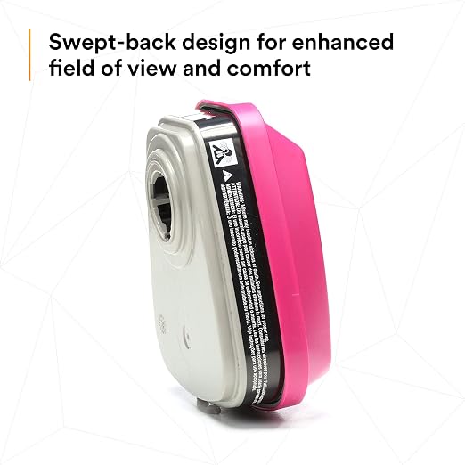 3M 60921 P100 Respirator Cartridge/Filter, NIOSH Approved, 1 Pair, Helps