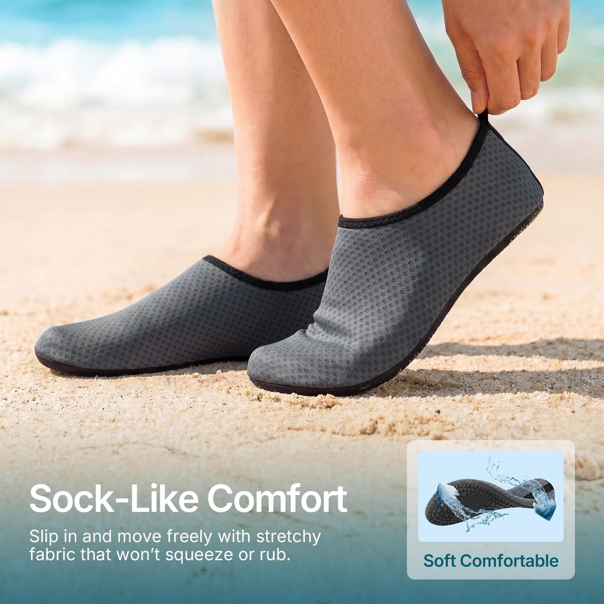 Water Shoes for Women Men Quick-Dry Aqua Socks Swim Beach Outfits Barefoot