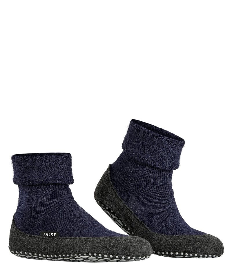FALKE Men's Cosyshoe Slipper Socks, Blue (Dark Blue 6680), 9.5-10.5