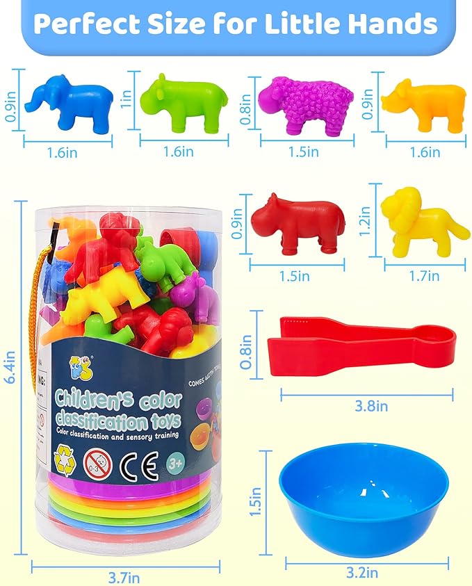 Counting Animals Montessori Toys for 3 4 5 Years Old Boys Girls, Preschool Learning Activities Kindergarten Educational Sensory Toys Gifts for Kids Toddlers