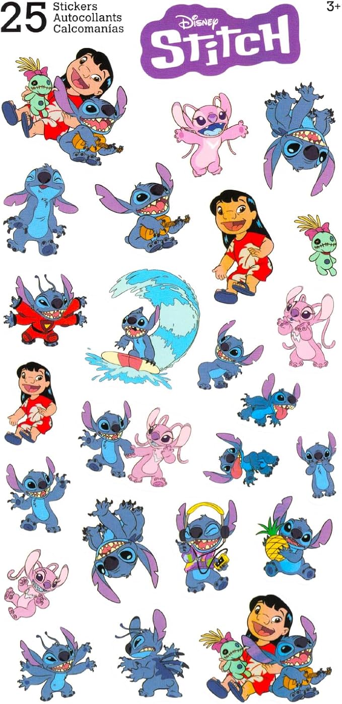 Lilo & Stitch Puzzle Pairs Set - Bundle of 3 Educational Learning Flash Cards: Colors, Numbers, Shapes Plus Stickers, More Toys for Kids Ages 5-6
