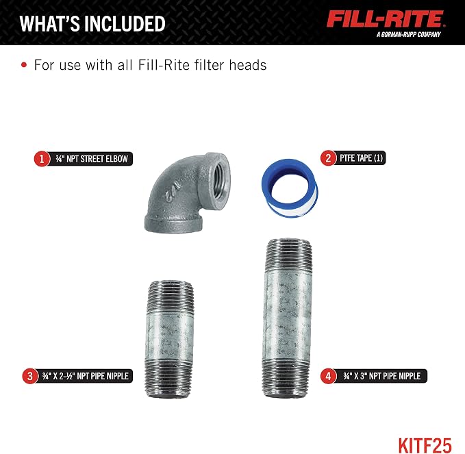 Fill-Rite KITF25 Filter Installation Kit