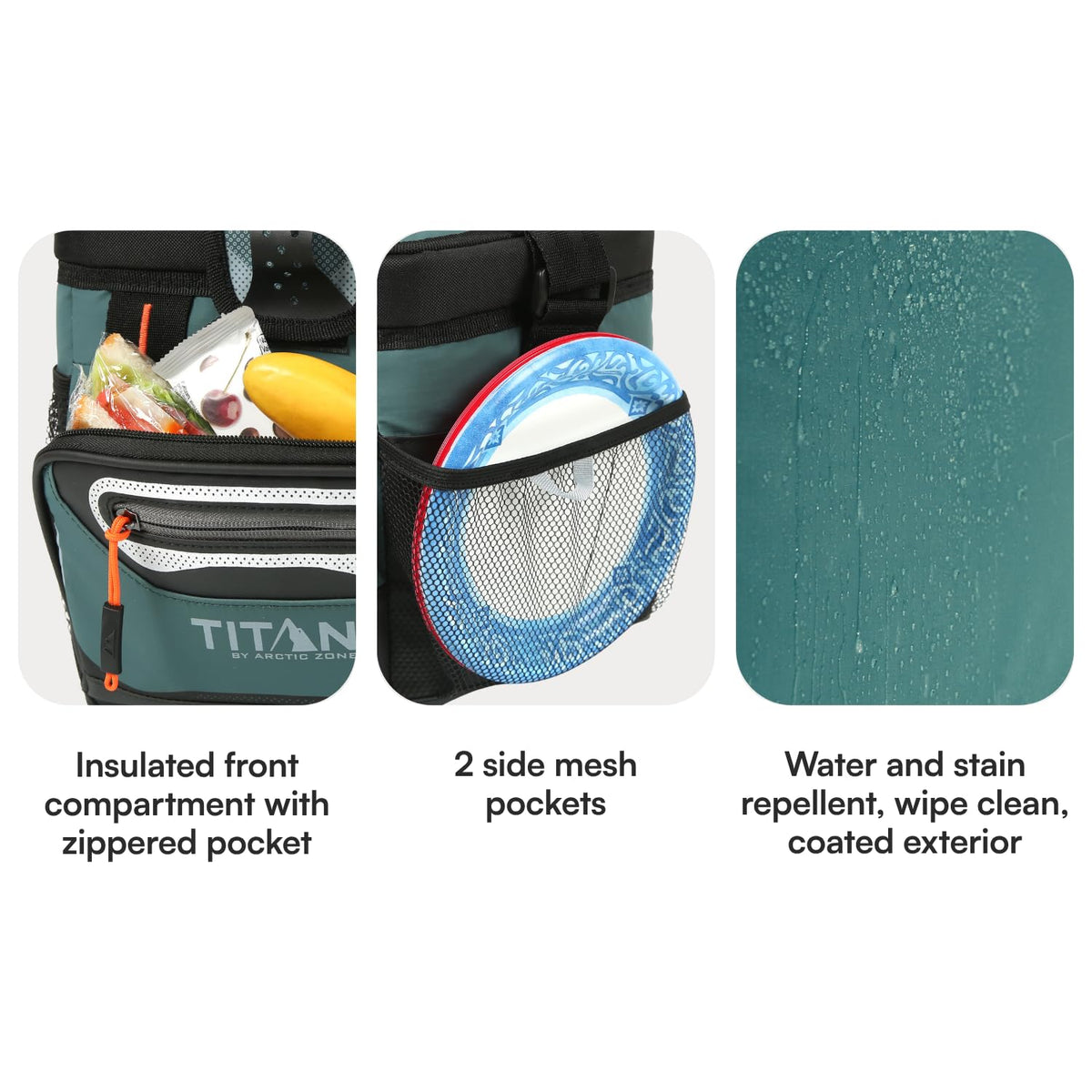Titan by Arctic Zone 9 Can Zipperless Cooler with SmartShelf, Jungle Hunt