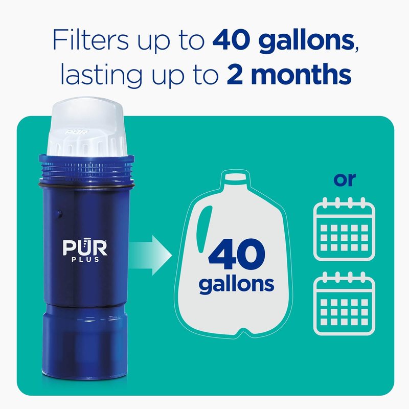 PUR Plus Water Filter Replacement for Pitchers & Dispensers, 6-Month Supply, Blue (PPF951K3), 3 Count (Pack of 4)