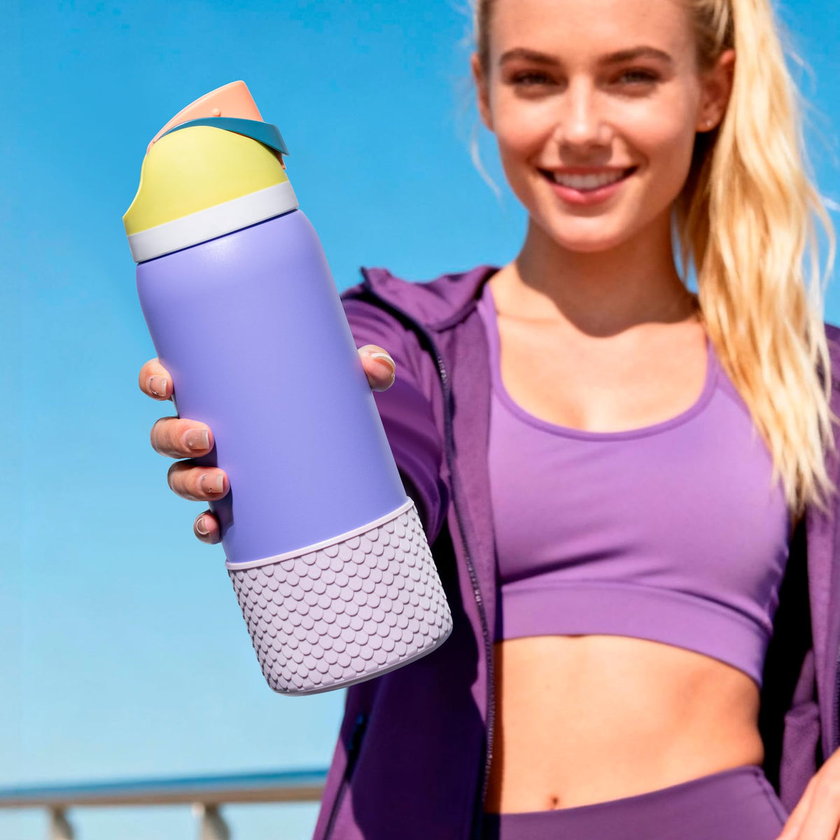 Silicone Bottom Boot Compatible with Owala 24/32/40oz FreeSip Water Bottle