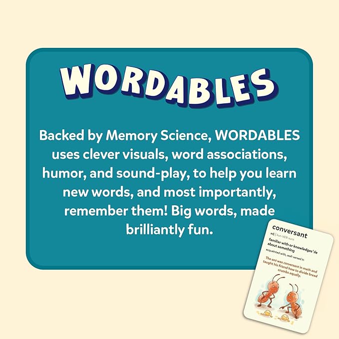 Skillmatics Vocabulary Flash Cards for Kids - Learn 100 Words with Wordplay, Visuals & Soundplay, Educational Gift for Ages 10, 11, 12, & Up, Screen-Free Language Game
