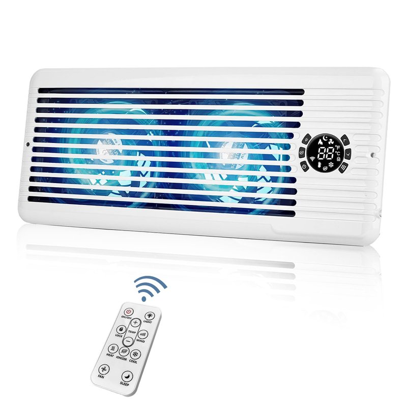 TMYICE Register Booster Fan for 4" x 12" Register Holes, Smart AC Vent Booster Fans Improves Heating & Cooling with Remote and Thermostat Control,10-Speed Quiet Vents Fan for Floor Ceiling