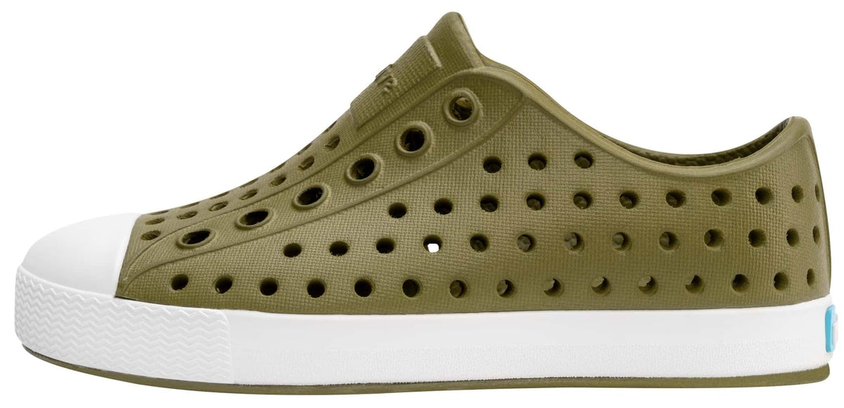 Native Shoes Unisex-Kids Jefferson Sneakers, Rookie Green/Shell White, 7 Toddler